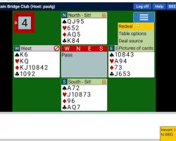 Using advanced options at a partnership bidding table